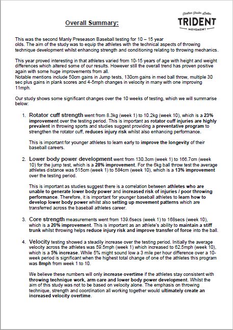 Report summary page 3